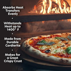 Pizza Stone for Oven, Grill, BBQ - Round 5/8 Inch Extra Thick Baking Stone w Safe Even Heating- XL 16.5" Pan for Crispy Crust, Heavy Duty Cordierite Holds High Temp- Kitchen Essential Must Have Gift