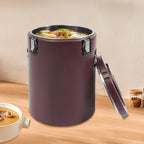 Eapmic 42.27Qt Insulated Food Container, Stainless Steel Container, 40L Commercial Soup Carrier 15 Hours Heat Preservation for Hot and Cold Food Storage Restaurant Canteen Home Lunch Use (Brown, 40L)