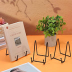 18 Pcs Plate Stands for Display, 4.5 in Metal Plate Holders Display Stands Can Be Used for Picture Stand, Book Stands for Display, Plate Display Stands, Easel, Photo Frame Stands, Plaque Stands, Black