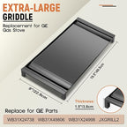UPGRADED WB31X24738 Ceramic Non-stick Griddle Replacement for GE Stove Cooktop, PFAS & PTFE Free, Food-grade Non-stick Coating, 19.5"×9" Integrated Griddle Plate for GE Gas Stove Top Center