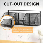 Hanging Wire Fruit Basket with Adhesive Hooks, Hanging fruit baskets for Kitchen counter, Wall basket for Home Bathroom Pantry, Space Saving Hanging Baskets for Organizing Wall Mount Storage