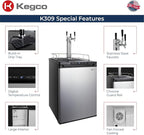 Kegco K309SS-3 3 Faucet Digital Kegerators - Stainless Steel Door