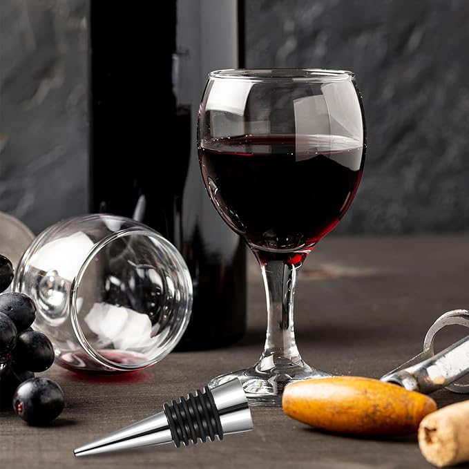 20 Pcs Wine Bottle Stopper Set Kit, Metal Cork Bottle Stoppers, Resin Wine Bottle Stoppers Molds Set Accessories, Wine Stopper for Silicone Molds Epoxy Resin, Silver