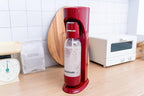 DrinkMate OmniFizz Sparkling Water and Soda Maker, Carbonates Any Drink, with 3 oz CO2 Test Cylinder (Royal Red)