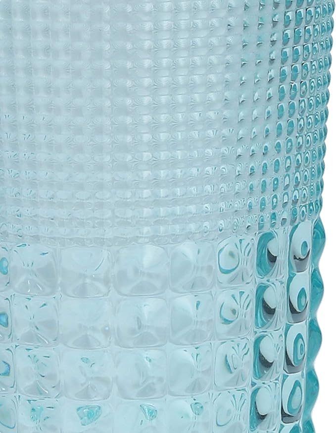 Fortessa Malcolm Double Old Fashioned Cocktail Glass 6 Pack, 11.5-Ounce, Pool Blue