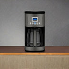 Cuisinart 14-Cup Coffee Maker, Programmable PerfecTemp Glass Carafe Coffee Machine with 1-4 Cup Setting, Brew Strength Control and Pause, Stainless Steel, DCC-3200BKSNAS, Black