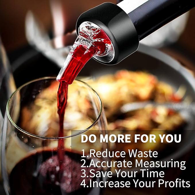 SuproBarware Automatic Measured Bottle Pourer - Quick Shot Spirit Measure Pourer Drinks Wine Cocktail Dispenser Home Bar Tools