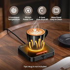Maestri House Mug Warmer, Electric Coffee Cup Warmer for Desk with 3-Temp Settings,Auto Shut Off, Constant Temperature Heating for Beverage, Milk, Tea and Hot Chocolate at Home & Office (Black)