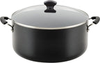 Farberware Cookware Nonstick Stockpot with Lid, 10.5 Quart-Black