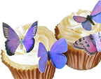 Edible Butterflies for Cake Decorating - Small Size, Premium Crafted in the USA - Butterfly Cake and Cupcake Toppers, Decoration (Purple)