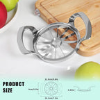 LIIGEMI Apple Core Slicer - Easily Cut Smooth Apple Slices with 12-Stainless Steel Blades, Time-Saving Apple Slicer and Corer with Mirrored Handle