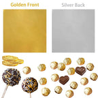PABCK 500 Pcs 5 Colors Chocolate Candy Wrappers Aluminium Foil Wrapping Papers Square Sweets Lolly Paper Food Tin Foil Wrapper for Candy Packaging Decoration (3.15x3.15 inches)
