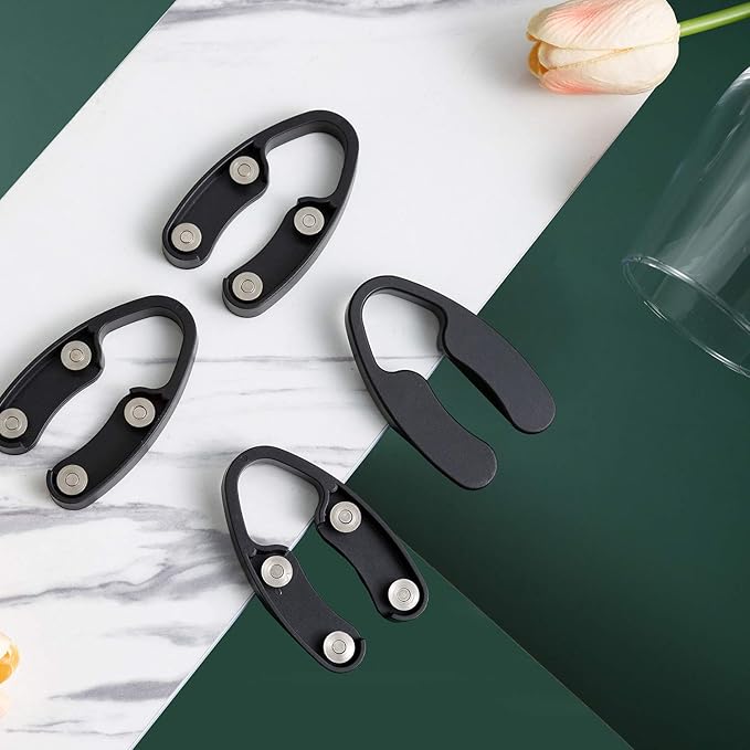 OHMAXHO 4 Pack Wine Foil Cutter for Wine Bottles, 4 Stainless Blades Wine Bottle Foil Cutter Tool, Effortless Wine Seal Cutter Foil Remover, Black Wine Opener Accessory for Wine Lovers