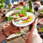 Eco-Friendly Compostable Dessert Plates 6-Inch, White - 50 Count