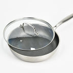 11 IN Glass Lid with Stainless Steel Handle for Frying Pan, Tempered Replacement Cover Compatible for All Cookware for Skillets, Round Cast Iron Aluminium, Stainless Steel Pans & Pots 276mm-292mm