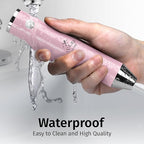 Zulay Kitchen Rechargeable Milk Frother Handheld Lux - Powerful 2-Speed Motor, Waterproof, 2000mAh Battery - Drink Mixer for Latte, Cappuccino, Matcha & Protein Powder - Pink Bubblegum