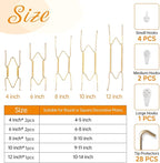 Bilillo 7 pcs Plate Hangers for The Wall, 4/6/8/10/12 Inch Invisible Plates Hangers, Stainless Steel Plate Wall Holders for Display Various Sizes with Hooks for Decorative