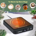 VOBAGA Mug Warmer with 15oz Mug Set, Smart Coffee Mug Warmer for Desk with 5 Temp Settings & 2-12H Auto Shut Off, Coffee Warmer for Candles, Coffee, Cocoa, Milk, Best Coffee Gifts for Men Women
