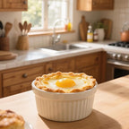 Ramekins 16 oz Oven Safe, Creme Brulee Ramekins with Lids, White Ceramic Souffle Dishes Ramekin, Mini Baking Bowls with Cover Set of 4, Ramekin Assorted Sizes - Dishwasher and Oven Safe