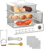 24L Electric Steamer, Three-Layer Food Steamer, Stainless Steel Steamer With Detachable Water Tank, 800w Large Capacity Breakfast Machine With Timer, Suitable For Families And Gatherings
