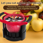 Newness 5.12 - Inch Large Apple Slicer Corer, Cut 12 Thin Slices All the Way Through, HEAVY - DUTY Stainless Steel Apple Corer & Slicer Dishwasher Safe