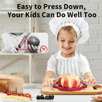 Newness Apple Slicer Corer, 8-Slice [Large Size] Premium Apple Slicer Corer, Cutter, Divider, Wedger, Stainless Steel Easy Grip Fruit Slicer with Sharp Blade for Apples, Pears and More, Red