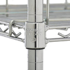 Commercial 24" x 36" Chrome Wire Shelf Kit with 6 Wire Can Racks (28W-672)