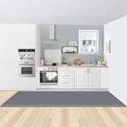 KitchenClouds Kitchen Mat Cushioned Anti Fatigue Rug 30"x108" Water Resistant, Non Slip, Standing and Comfort Desk/Floor Mats for House Sink Office (Grey,0.8inch)