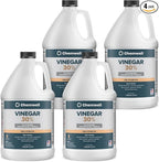 30% Vinegar 4 Gallons (4 Pack, 1 Gallon) - General Purpose All-Natural Multi-Surface Cleaner for Home, Patio & Commercial - High Performance, Powerful Concentrated Acetic Acid - Made in USA