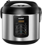 COMFEE' Rice Cooker 10 cup Uncooked/20 cup Cooked, Rice Maker, Steamer, Saute, Steamer and Warmer, 5.2 QT Large Capacity, Brown Rice, Quinoa and Oatmeal, 8 One-Touch Programs