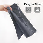 Homaxy Cloths Placemats for Dining Table Set of 8, Heat Resistant Washable Cotton Linen Blend Table Mats, Easy to Clean Place Mats for Indoor Outdoor Party Kitchen Decoration, 13" x 19", Charcoal Gray