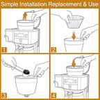HASMX 990117900 Replacement Filter Brew Basket for Hamilton Beach 2-Way Coffeemaker, Fits Models 49980, 49980A, 49980Z, 49983, 49983S, Plastic Black (1-Pack)