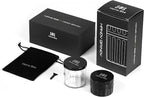 Horns Bee Herb Grinder Containers - Multipurpose Metal Spice Mill with Stash Jar, All-in-One Air Tight Sealable Containers, 2.2'' Sharpstone Grinder, with Accessories and Carrying Pouch