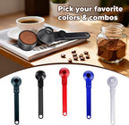 Coffee Scoop Fits Reusable K-Cups 2Tbsp, Food-Grade PCTG Funnel Scoop, Mess-Free & Precise Measuring for Coffee, Protein, Powder & Hot Cocoa (Black,1Pack)