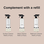 Public Goods Empty Glass Spray Bottle for Multi-Surface Cleaner | Refillable Spray Bottle for Cleaning | Made with Borosilicate Glass for Countertops, Tile, Floors, Appliances | BPA Free | 24 Oz