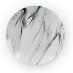 Elama Fine Marble 16 Piece Stoneware Dinnerware Set in Black and White