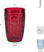 Fitz & Floyd Fitz and Floyd Trestle Highball Tumbler Cups, Set of 4, Red (Pack of 2)