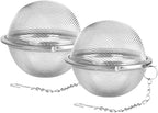 Fu Store 2pcs Stainless Steel Mesh Tea Ball 2.7 inches Tea Strainers Teas Infuser Strainer Filters for Teas