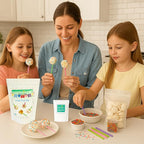 Little GF Chefs DIY Cake Pop Baking Kit for Kids | Gluten Free Confetti Cake Pops Baking Supplies Gift Set with Vanilla & Frosting Mix Ingredients Step-by-Step Instructions Dessert Kids Birthday Party