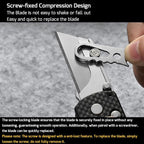 OKNIFE U1 Pro Multitool Folding Utility Knife with Folding Screwdriver, Quick Change Blade, Rail Lock & Pocket Clip for Men and Women (Carbon Fiber Overlay）