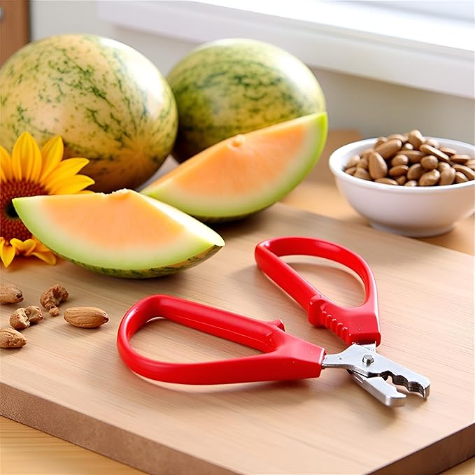 Red Melon Seed Cracker Plier,Sunflower Seeds Plier Opener - Seed Cracker Sheller Opener Peeling Pliers for Melon Seeds, Small Nuts,Nut Crackers,Kitchen Specialty Tools and Gadgets
