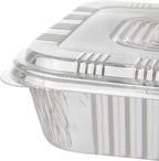 Waytiffer 20-Pack Disposable Aluminum Foil Tins - Heavy Duty Square Cake & Baking Pans with Plastic Dome Lids