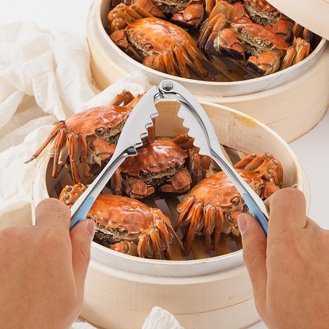 VALICLUD Zinc Alloy Crab Eating Tools Set with 1 Azure Crab Needle Handheld Seafood Crackers and Shellers and Lobster Shell Opening Kitchen Specialty Gadgets for Home Use