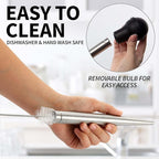 Zulay Kitchen Stainless Steel Turkey Baster for Cooking - Food Grade Metal Baster Syringe & Silicone Suction Bulb - Large Size With 2 Detachable Needles and Cleaning Brush