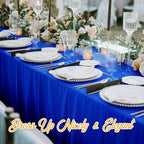 BRILLMAX 8 Pack Royal Blue Tablecloths for 6 Foot Rectangle Tables 60 x 102 Inch - 6ft Rectangular Bulk Linen Polyester Fabric Washable Cloth Cover for Wedding Reception Banquet Birthday Party