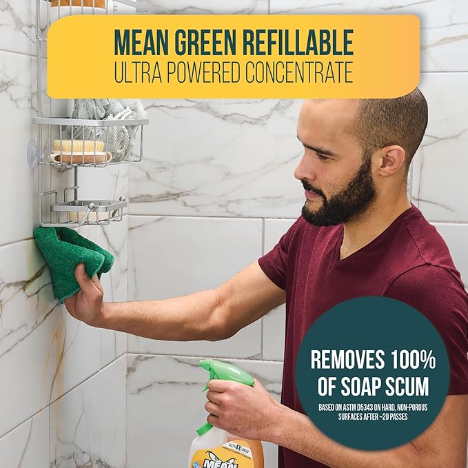 Mean Green Refillable Ultra Powered CONCENTRATE Bathroom Cleaner, Tropical Breeze, 14.3 Ounce 2-Pack