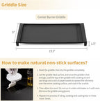 Allstare WB31X24738 Cast Iron Griddle Replacement Parts for GE Gas Stove Parts WB31X49806 Center Griddle Plate Adora 19.5" x 9" General Electric Gas Range Stove Top Griddle GE Cooktop Flat Top Pan
