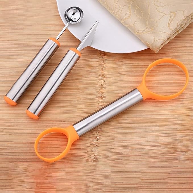 Melon Ball Scoop, Carving, Fruit Set Spoon Ice Cream Cooking Tools Kitchen Accessories Gadgets