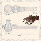 Palksky Coffee Scoop & Funnel for Reusable K Cup Refillable Coffee Pods, 2 Tablespoon Slide Coffee Measuring Funnel Scooper,1PCS - Transparent