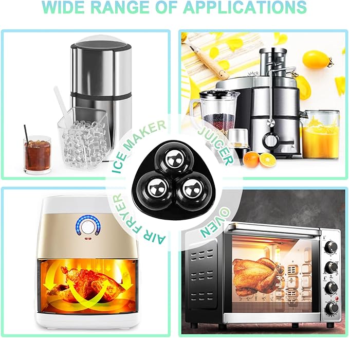 Appliance Casters - Furniture Sliders & Appliance Rollers for Kitchen, Coffee Machine, Blender, Oven - Helps Mom or Wife Easily Solve Countertop Sliding (Black, 8pcs)